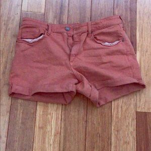 Dark Orange Midi Shorts